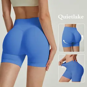 2 Pieces High Waist Yoga Shorts, Breathable Outdoor Fitness Running Training Cycling Shorts Sports.#summervibes