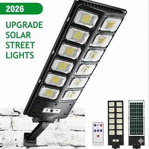Solar Street Lights Outdoor,completely off-grid，6500K Commercial Parking Lot Lights Dusk to Dawn, Waterproof Solar Security Flood Lamps with Motion Sensor and Remote for Yard, Garage, Driveway Remote-Controlled