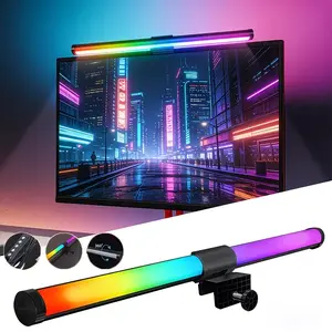 Adjustable Screen Light, Dual-Sided Illumination, 5-Key Wired Control, Three Color Adjustment, USB Powered, TV and Office Decor