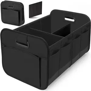 Foldable Oxford Fabric Car Storage Box, Car Storage Organizer, Durable Space-Saving, Travel and Home Use, Easy to Carry, Hassle-Free Organization