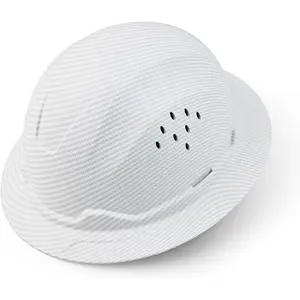 Full Brim Hard Hat with Vents, Adjustable 6-Point Suspension Work Head Gear for Men Women DIY Farming Gardening Outdoor Use