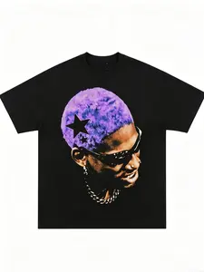 Purple Star Vintage Tee, Dennis Rodman T-Shirt, Unisex Basketball Shirt, Hip Hop Graphic Tees, Gifts Shirt, Menswear Womenswear Streetwear