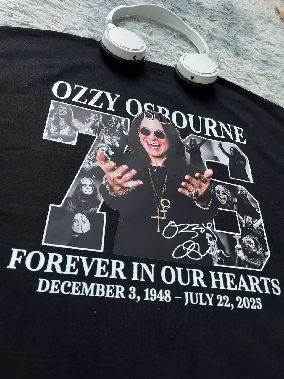 0zzy 0sbourne Forever In Our Hearts T-Shirt, Casual Heavy Metal Band Tee, Rest In Peace, Mama I'm Coming Home Tee, Gift For Fan