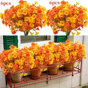 Artificial Flower, Simulated 7-head Eucalyptus Morning Glory Fake Flower, Faux Flowers, Decorative Flowers for Home Garden Outdoor Decoration, Fruit, Home Decoration Bouquet