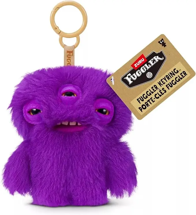 Fuggler Series 6 Keyrings, 4.5 Inch Funny Ugly Monsters Plush Keychain, Character-Themed Unisex Plush Fabric