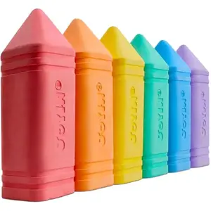 6 PCS Jumbo Sidewalk Chalk with 6 Colors, Washable Sidewalk Chalk for Kids, Non-Toxic Art Supplies, Outdoor Games, Playground Accessories