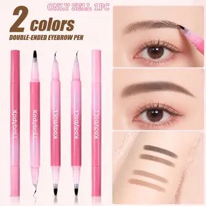 Dual‑ended eyebrow pen: fine tip for precise hair‑like strokes, fork tip for quick brow filling to create natural wild brows. Quick‑dry, waterproof, sweat‑proof and smudge‑proof for all‑day long‑lasting wear.