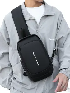 Men's Shoulder Crossbody Bag, Multi-Functional Chest Pack with Password Security, Water-Resistant, Adjustable Strap, Casual Daily Accessory, Waterproof Chest Bag