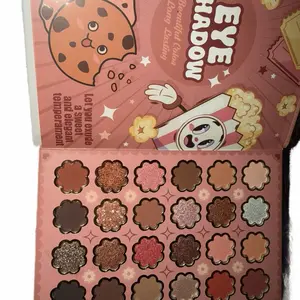 Eyeshadow Kit Glitter Lovely Cookie Eyeshadow Palette Book Makeup with Highlighters, Blush & Contour Colors Long Lasting and Elegant Temperament Shiny Diamond Eyeshadow Beauty Self-Care Makeup Palette Multicolor eyeshadow set eyeshadow Bright