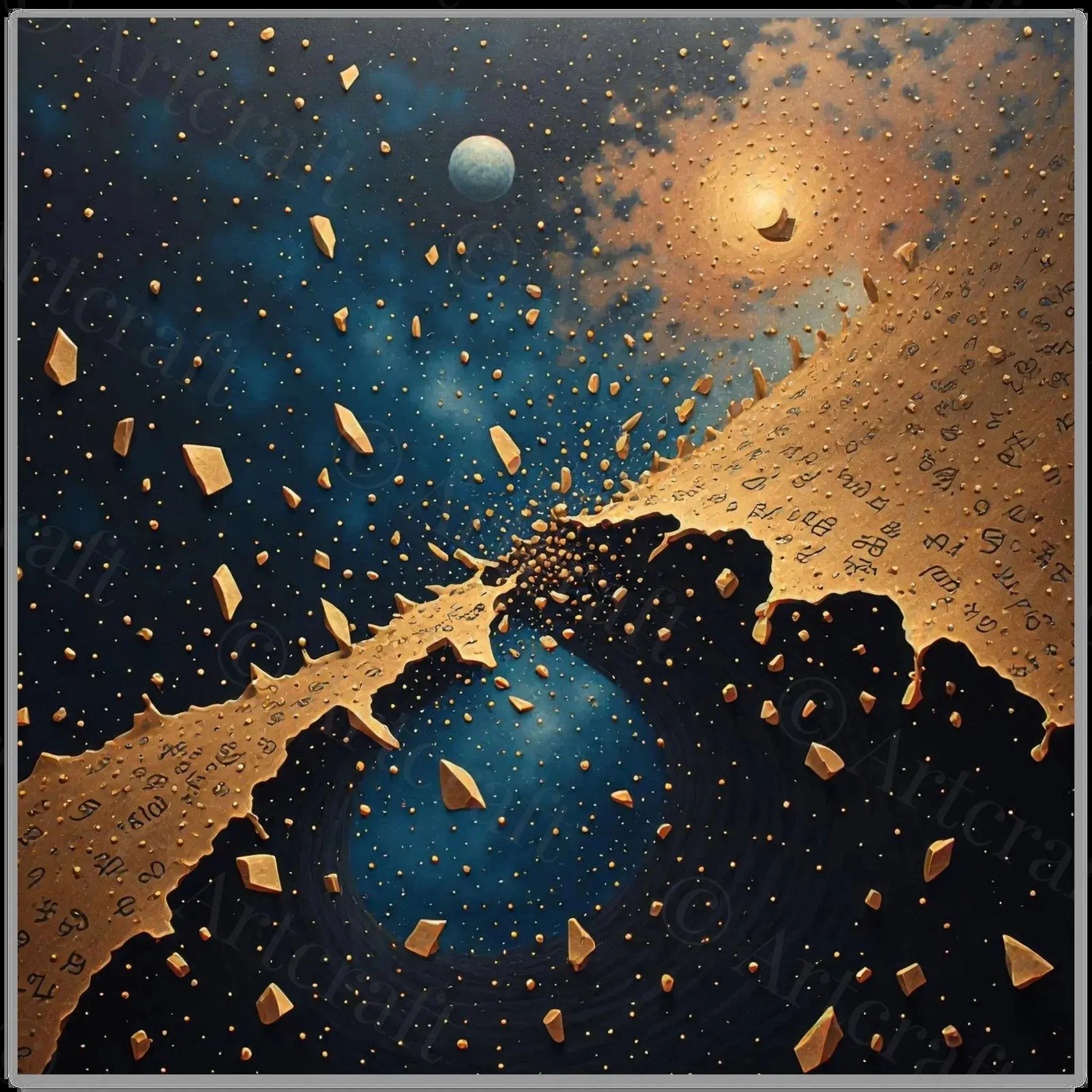 Maridial Abstracts  Mouth Full - Striking art print,  Paper finish silky to the touch