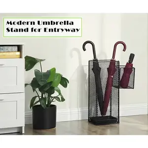 Square Umbrella Stand - Home Organizer for Entryway Umbrella Storage