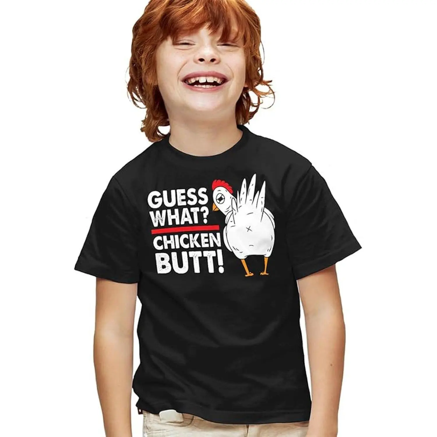 Popfunk Guess What Chicken Butt Funny Kids, Youth Toddler T-Shirt