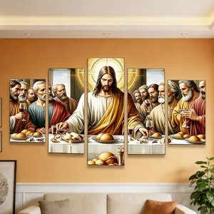 DIY Diamond Painting Kit Set of 5, Last Supper Theme Acrylic Diamonds, Animal Art Craft, Perfect Gift for Beginners & Adults