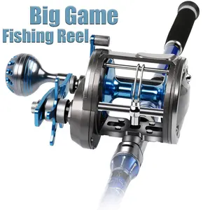 Sougayilang Rover Round Baitcasting Reel, Perfect Conventional Reel for Catfish, Salmon/Steelhead, Striper Bass and Inshore Saltwater Fishing - No.1 Highest Rated Conventional Reel, Reinforced Metal Body