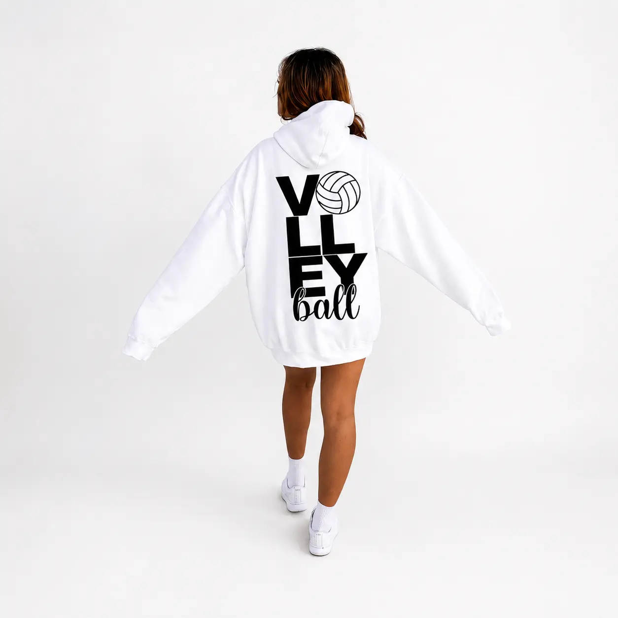 Volleyball Player Hooded Sweatshirt for Girls - Sports Team Hoodies - Volleyball Lover Birthday