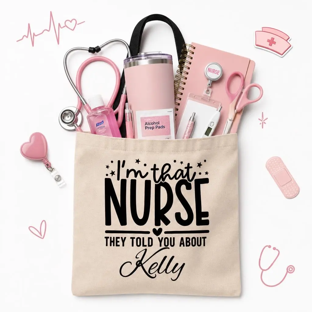 I'm That Nurse They Told You About Kelly Tote Bag | Personalized Nurse Tote