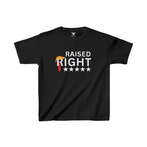 Raised Right Youth T-Shirt - Patriotic Kids Tee for Proud Young Americans