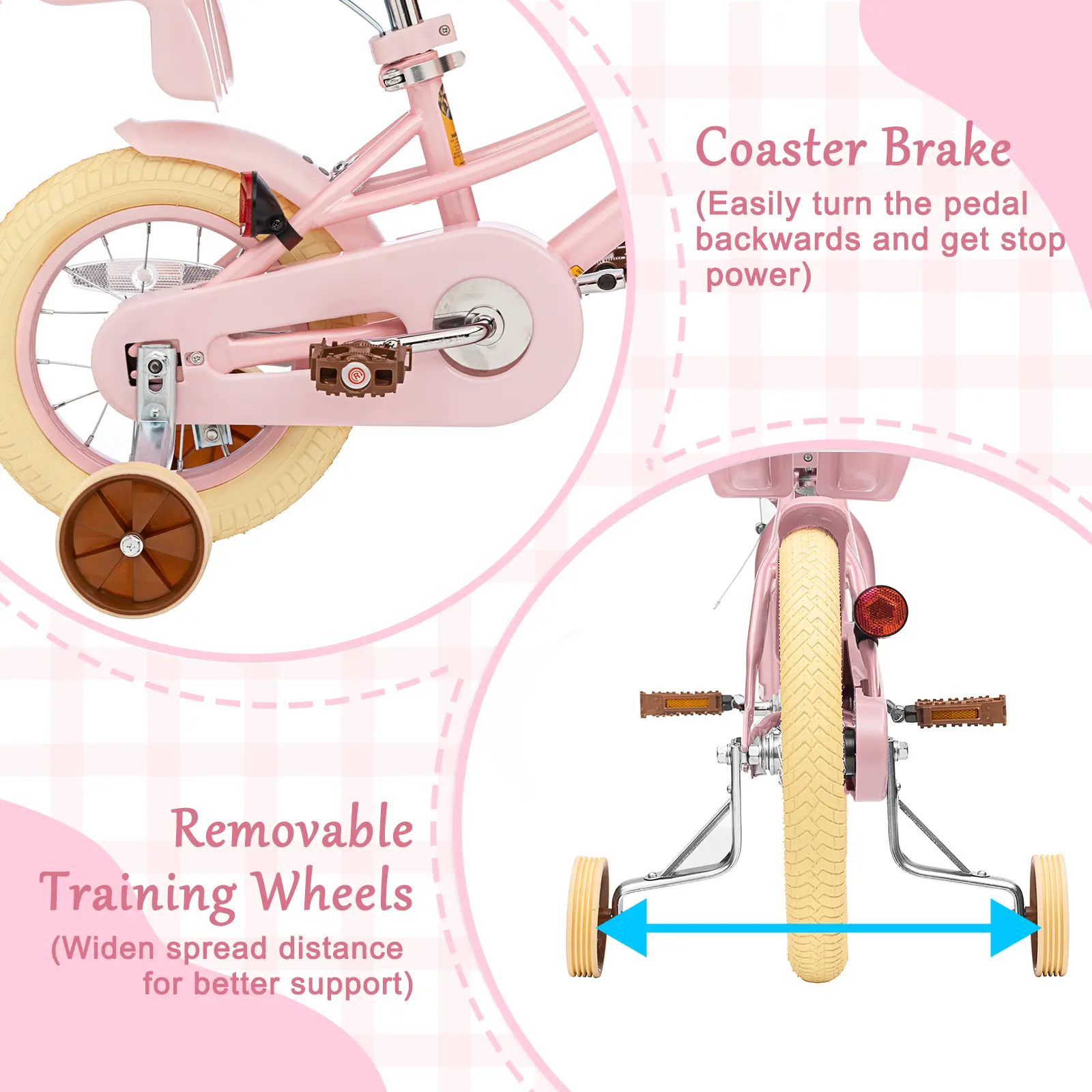 XJD Bike for Ages 4-12, 12/14/16/20 Inch Kids' Bike with Training