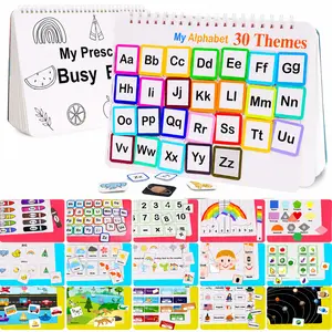 Mallify Busy Book for Toddlers 3-5, Montessori Busy Book with 30 Themes, Kids Binder and Early Learning Toys, Preschool Busy Books for Toddlers, Tracing Coloring Book, Busy Tots