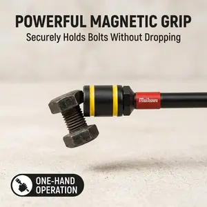 2-Pack 10mm Magnetic Hex Socket Wrenches, 150mm Extended S2 Alloy Steel, Universal for Woodworking, Auto Repair, Drills, Impact Drivers