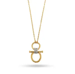 Mixed Metals Toggle Loop Necklace Waterproof