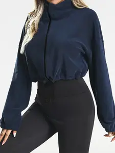 Women's & Fleece Sweater, Thickened Winter Casual Fashion, Cute Simple Design, Outdoor Sports Wear, Fall & Winter, Casual Sportswear