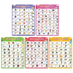 English 220 Sight Words Poster for Learning, High-Frequency Words Educational Teaching Aid, English Vocabulary Learning Tool, Learning Materials, Classroom Supplies Charts