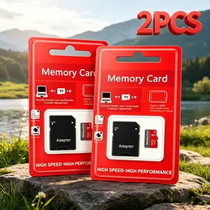 Micro TF SD Cards for Dash Cams, 1TB Durable SD Card for Car Audio, MicroSDXC Card for Surveillance Cameras, 2 Sets SD Memory Card for Mobile Phones, Micro SD Card with Adapter for PC & Reliable Storage