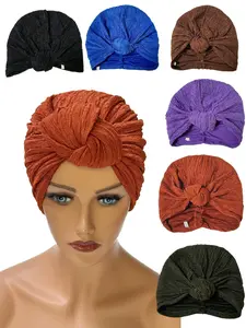 Women's Solid Color Knot Design Turban Hat, Elegant Trendy Turban Hat, Fashionable Minimalist Accessories for Daily Use, Hijab Turban