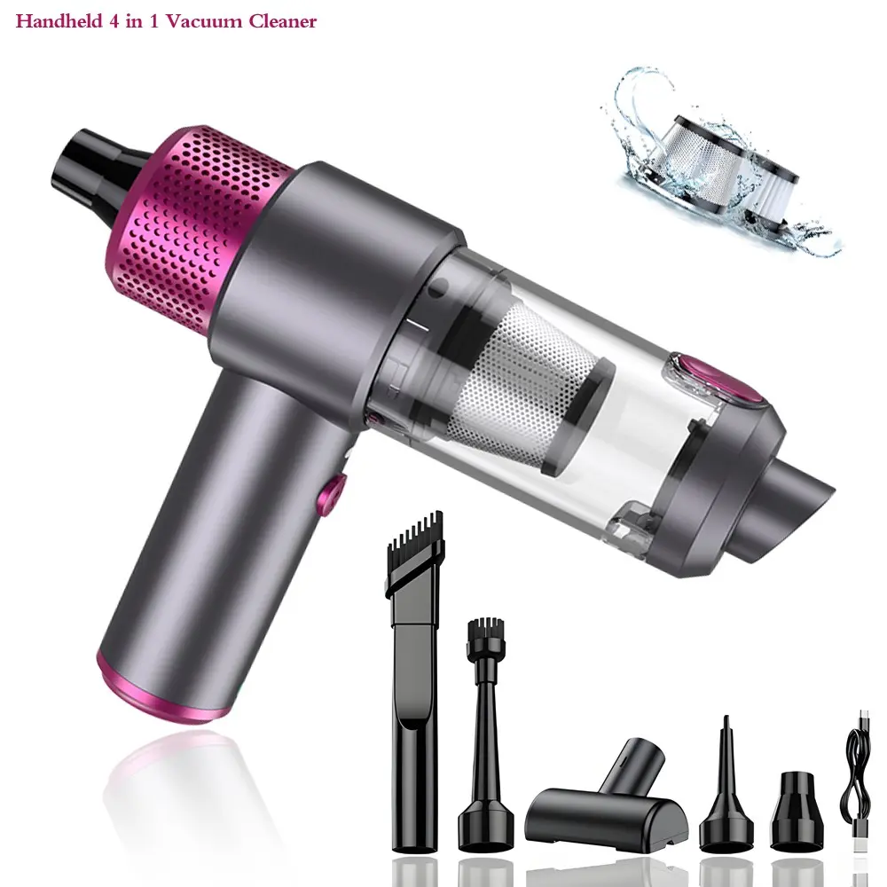 One piece of Handheld 50w 6500PA suction,blowing,inflating and vacuum 4 in 1 Multi-Functions home uses or car uses rechargeable electronic air duster Portable Handheld Vacuum Cordless Vacuum Cleaner
