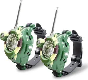 Walkie Talkies Spy Watch Army Toys for Kids Age 8-12, 7 in 1 Digital Watch with Two-Way Long Range Transceiver & Flashlight, Cool Spy Gadgets
