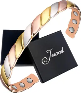 Jecanori Copper Bracelets for Women, 12X Strength Magnetic Bracelets for Women,Adjustable