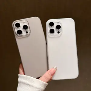 Ultra-thin large hole candy color suitable for iphone17ProMax protective cover full wrap anti-fall 15Pro mobile phone case simple 14 couple 16