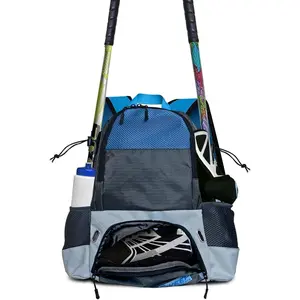 Perfectly Sized Youth Backpack for Athletes Ages 8-14, Not Bulky Like Large Adult Backpacks - With 2 Stick Holders, 2 Side Pockets, Separate Cleats Compartment