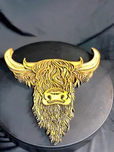 3D Layered Highland Cow