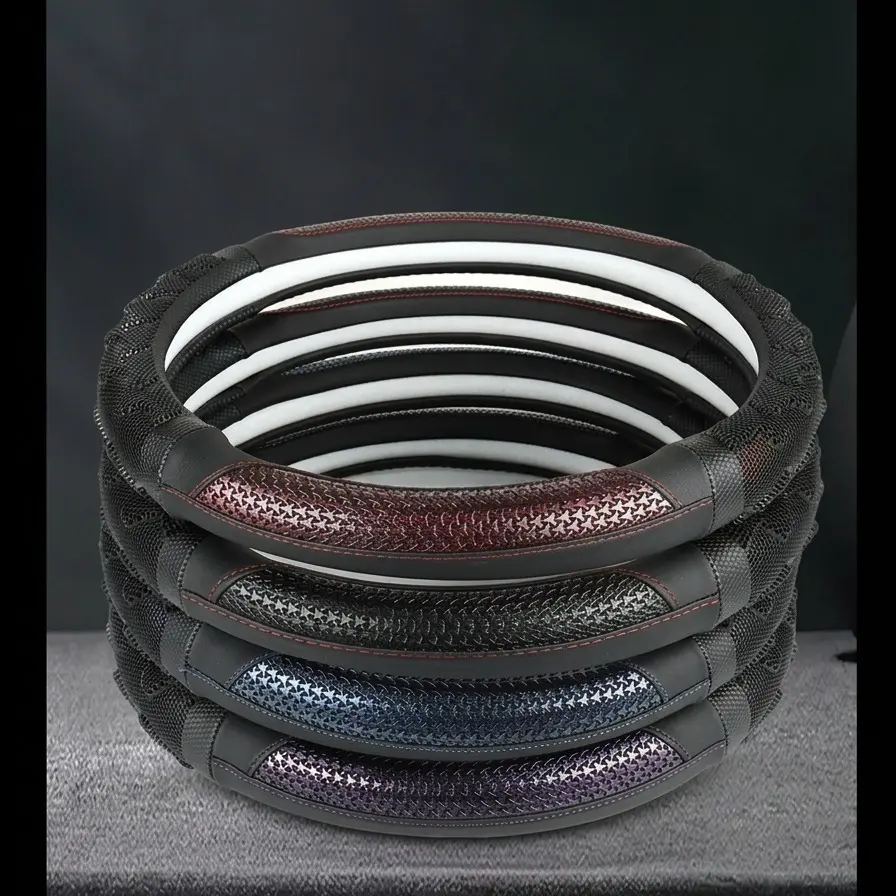 Breathable Car Steering Wheel Cover — Steering Wheel Protector, Universally Fits 99% of Car Models; A Great Holiday Gift and Exclusive Car Accessory.