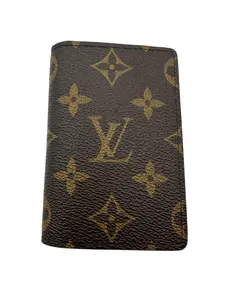 Pre-owned Louis Vuitton leather Small Leather Goods Classic Monogram Wallet Brown LVA02