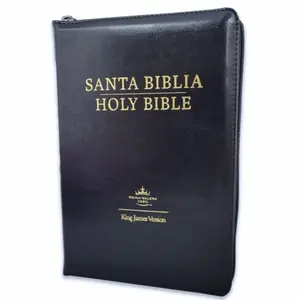 Biblia Bilingüe con Cierre RV1960-KJV imit piel manual negro con índice