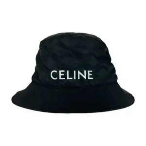 Pre-owned Celine Nylon Small Leather Goods Quilted Bucket Hat