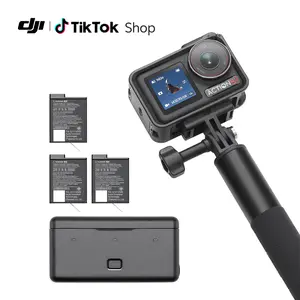 DJI Osmo Action 5 Pro Adventure Combo, 4K with 1/1.3" Sensor, 12h Extended Battery Life with 3 Batteries, Stabilization, Dual OLED Touchscreens, Mini Action Camera for Travel, Vlog