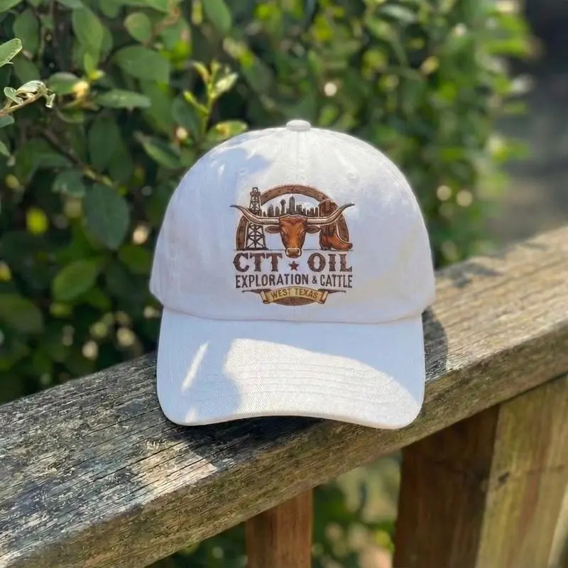 CTT Oil Exploration And Cattle Hat Embroidered Baseball Cap, Landman CTT Oil Cap