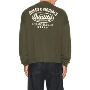 Guess Originals Back Jacquard Sweater in Thyme Unisex