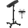 Professional Single Arm Rest Tattoo Armrest Stand - Adjustable Height, 90° Tilt + 360° Rotation for Art, Premium Leather Pad, Solid Iron+Alloy Build, Non-Slip Stability Design, Removable Portable Space-Saving Setup-Required Salon Furniture Equipment
