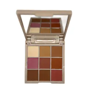 Coral Crush Eyeshadow Blush 9 Color Pallet #12 by Acts 2:17 Brushes - Playful coral shades for a beach vacation. Makeup Smooth Waterproof Cosmetic