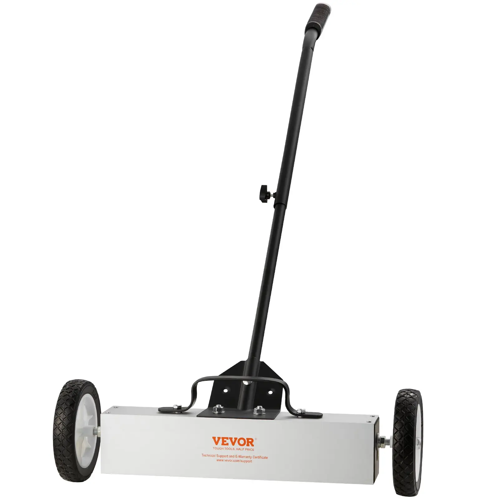 【DealsForYouDays】VEVOR 45Lbs Rolling Magnetic Sweeper with Wheels, Push-Type Magnetic Pick Up Sweeper, 18-inch Large Magnet Pickup Lawn Sweeper,  Magnet with Telescoping Handle, Easy Cleanup of Workshop Garage Yard