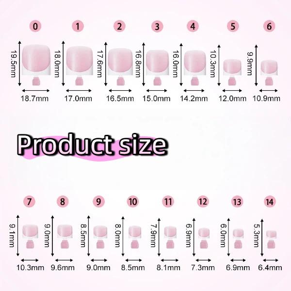 60Pcs French Tip Toe Nails & Fingernails Set, Black blue White Pink Glossy Press on Nails with Glue Tabs, Medium Long Fake Toenails for Summer minimalist style stylish fashion press-on nail