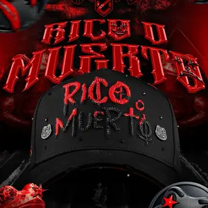 Hat Rico o Muerto Black Red Crystal edition