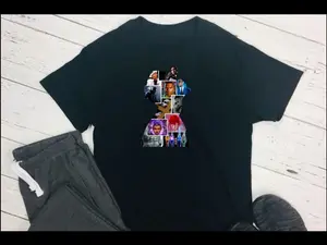 CB Side profile collage DTF Iron on transfer for clothing t-shirts and hoodies T-shirt NOT included