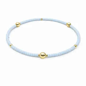 Game Day - Light Blue & Gold Filled Bracelet