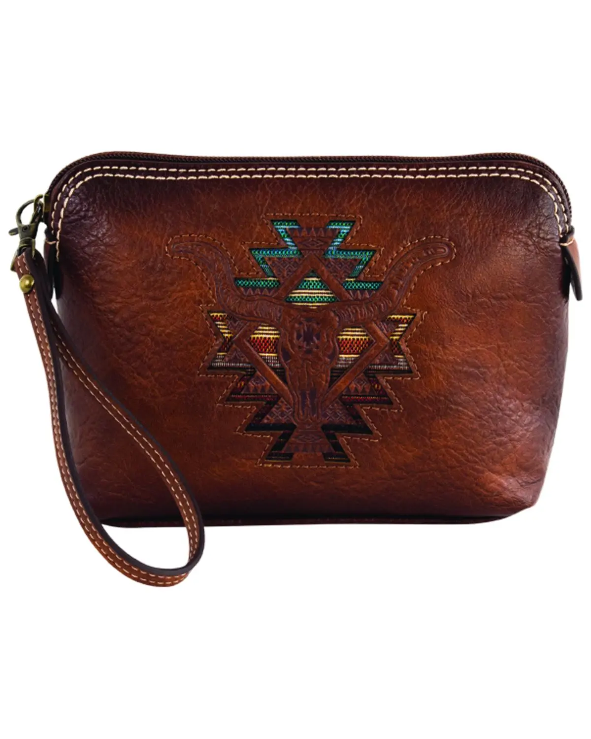 Catchfly Women's Women'S Southwestern Steer Head Cosmetic Pouch - 2521245262
